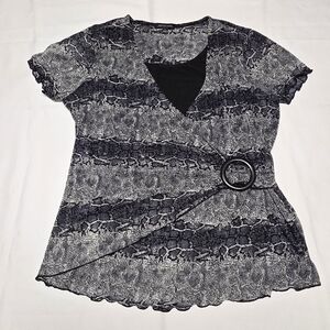 Women's Snakeskin Stretchy L Blouse